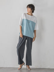 【WEB限定/大きいサイズ】“まるでデニム見え”ワイドパンツ