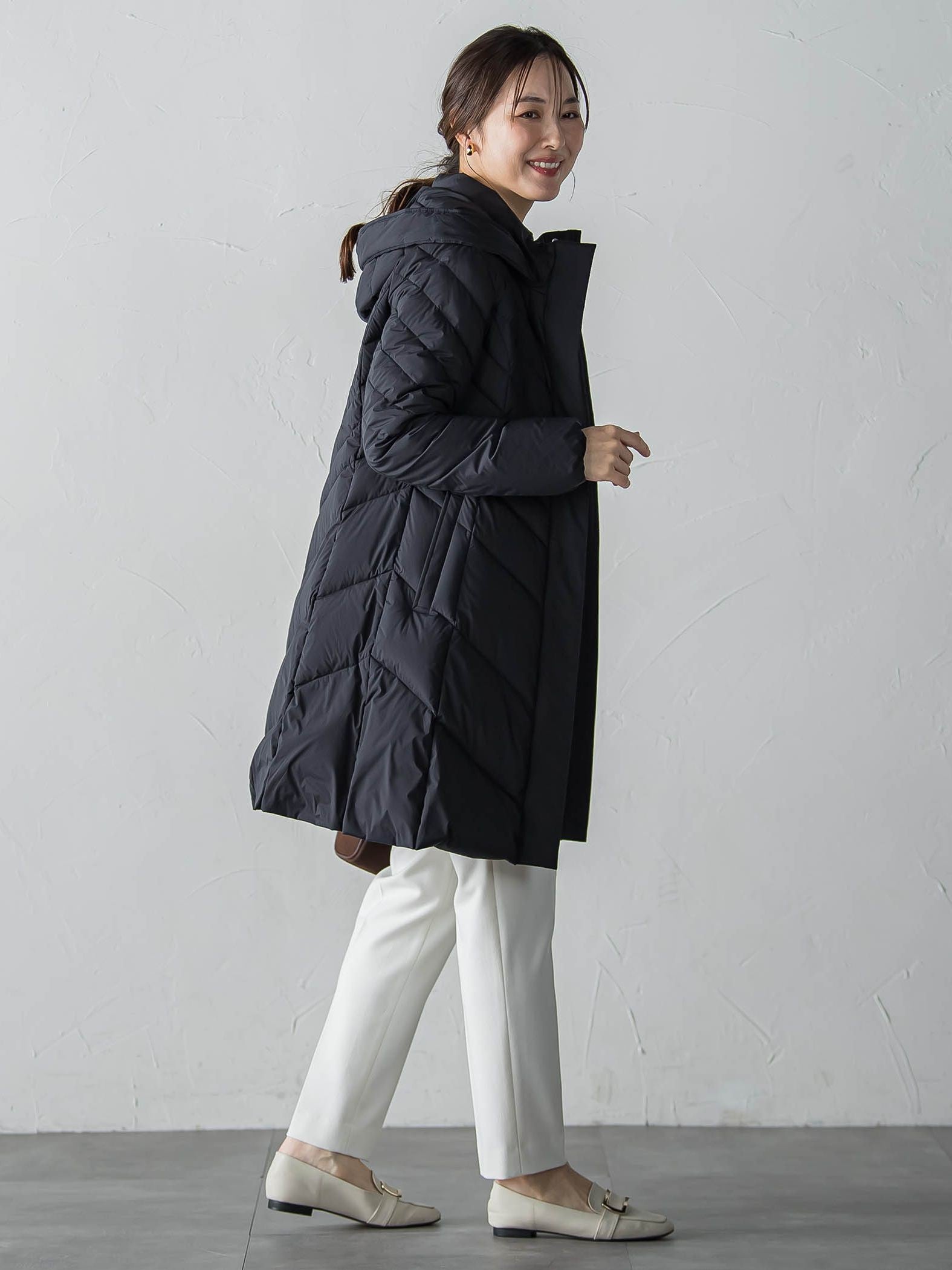 ストレッチダウンロングコート