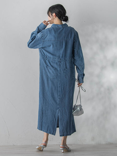 テンセルデニムワンピース
