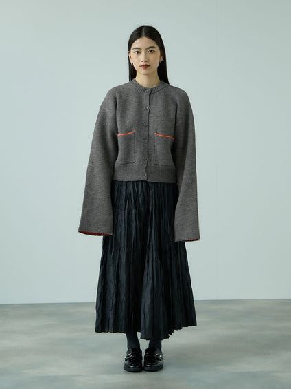 アルパカタッチダブルフェイスニットカーディガン≪手洗い可能≫