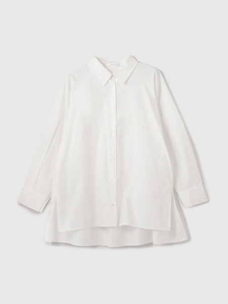 【大人の抜け感】コーマコットンバックフレアシャツ