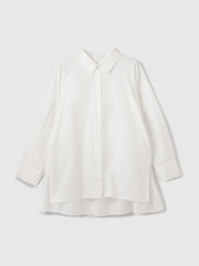 【大人の抜け感】コーマコットンバックフレアシャツ