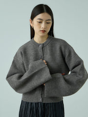 アルパカタッチダブルフェイスニットカーディガン≪手洗い可能≫