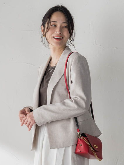 【カタログ掲載】クラシックポリリネンヘリンボンジャケット