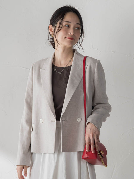 【カタログ掲載】クラシックポリリネンヘリンボンジャケット