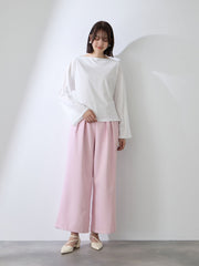 ダブルインタックプルオンワイドパンツ