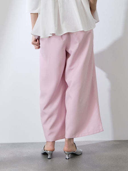 ダブルインタックプルオンワイドパンツ