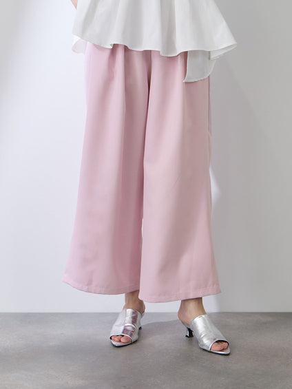 ダブルインタックプルオンワイドパンツ