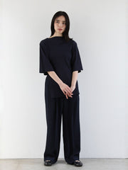 Side slit rib T【日本製】≪手洗い可能≫