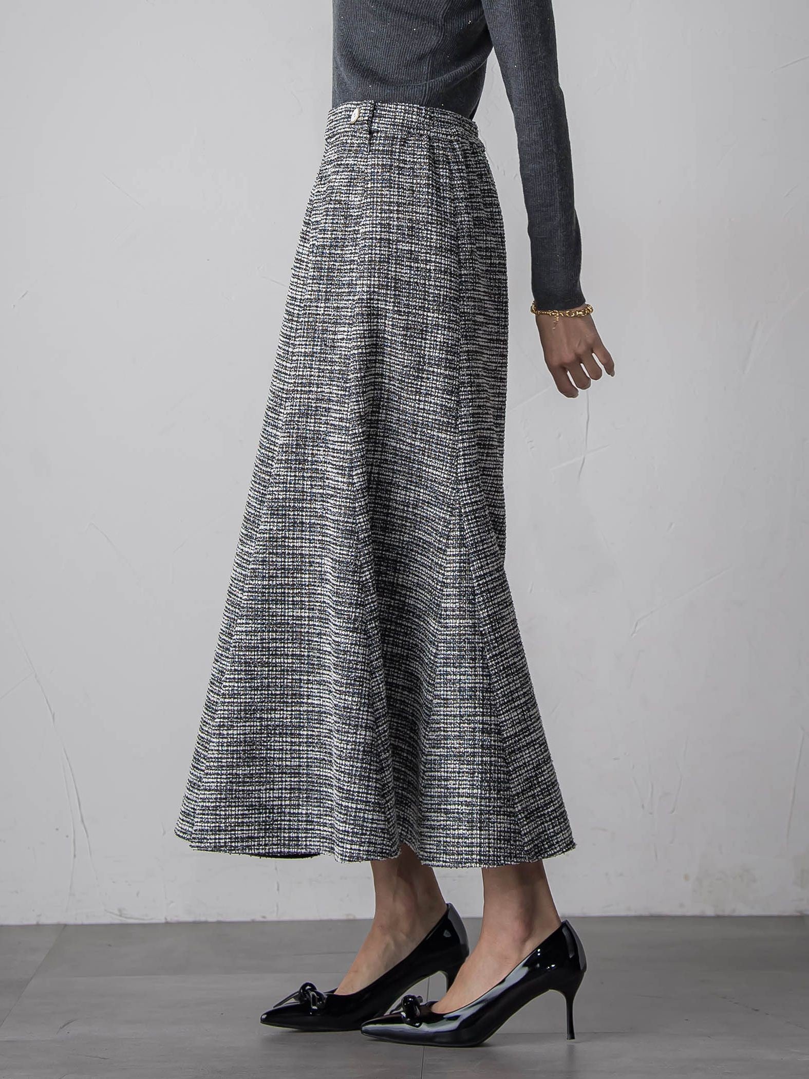 ツイードラメマーメイドスカート