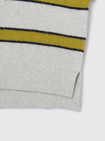 ウール混マルチボーダーニット≪洗濯機で洗える≫