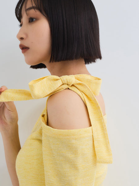 tシャツ ワンショルリボンカットトップス「手洗い可能」 レディース ビッキー VICKY ワンショルリボンカットトップス≪手洗い可能