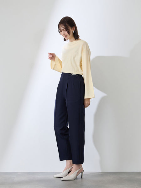 ハイゲージ天竺ボートネックプルオーバー