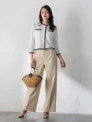 メッシュスパンコールニットカーディガン