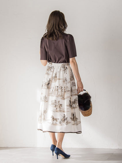 LADY&HORSEスカーフ付きカットソー≪洗濯機で洗える≫