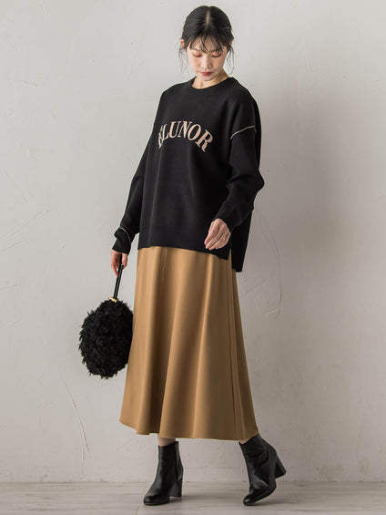 両面起毛ストレッチスカート≪洗濯機で洗える≫