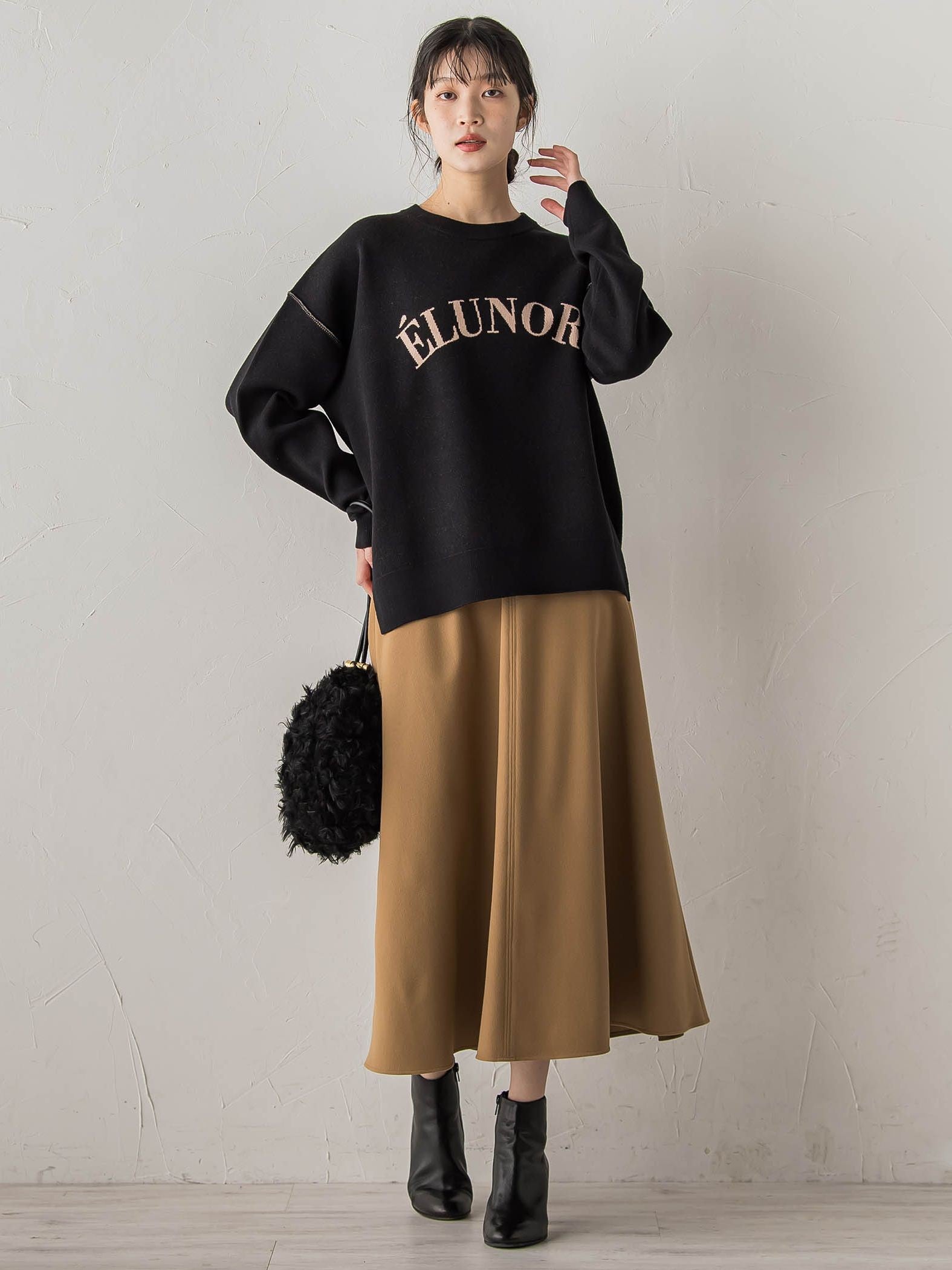 両面起毛ストレッチスカート≪洗濯機で洗える≫