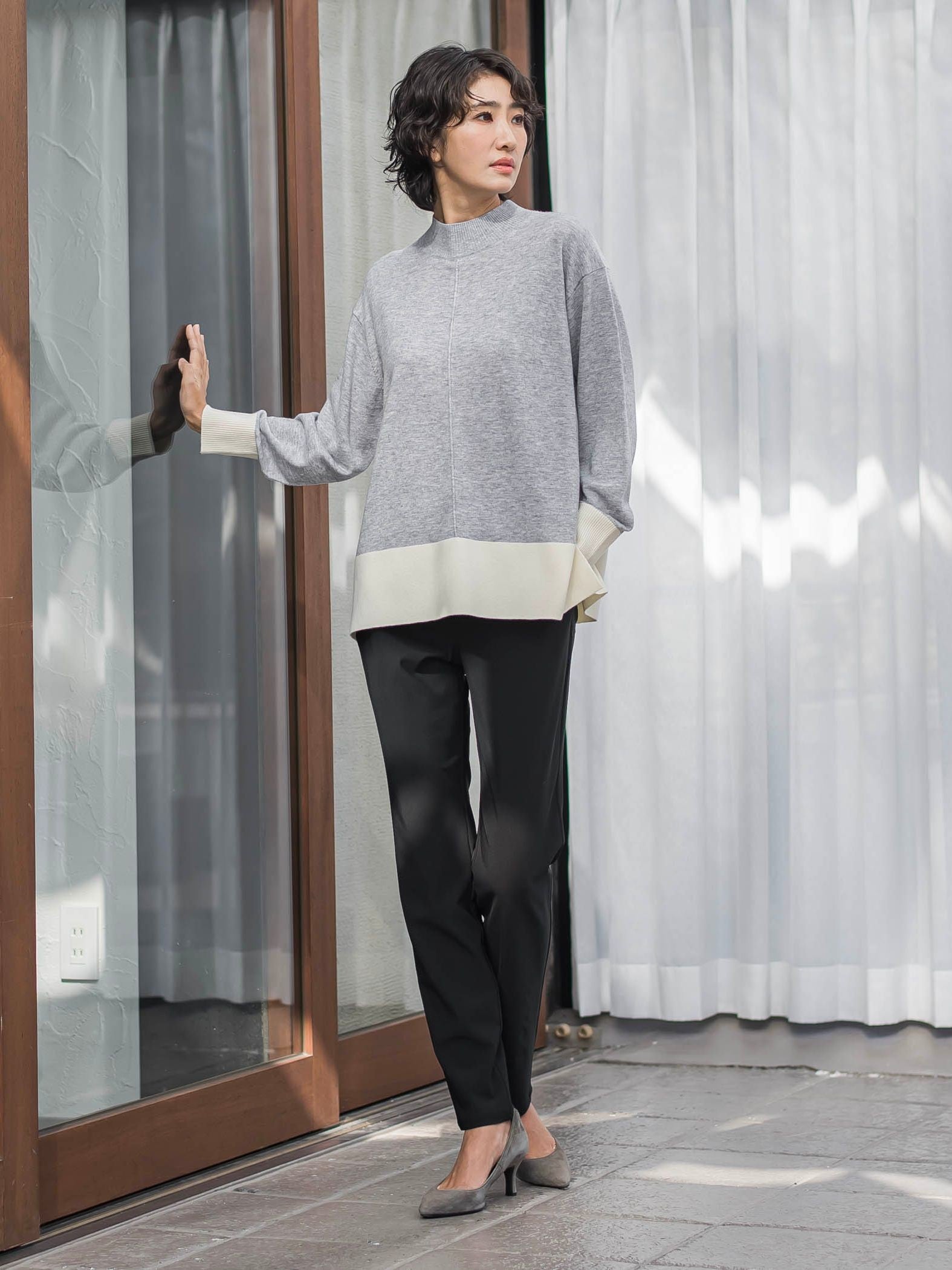 【新色追加】ファインウールハイネックニット