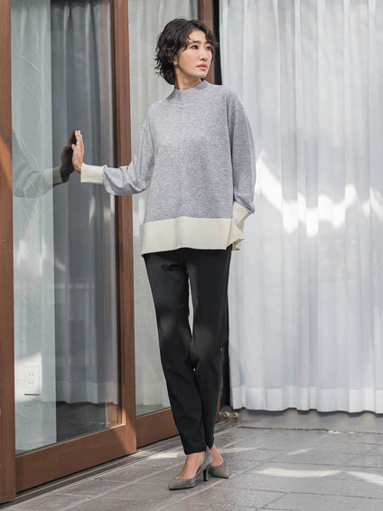 【新色追加】ファインウールハイネックニット