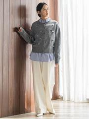 ビジュー刺繍カーディガン≪手洗い可能≫