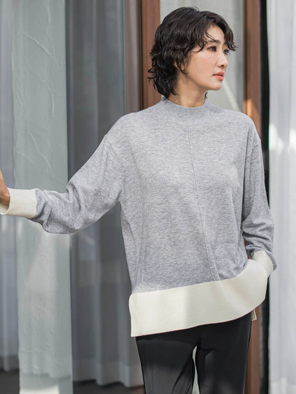 【新色追加】ファインウールハイネックニット