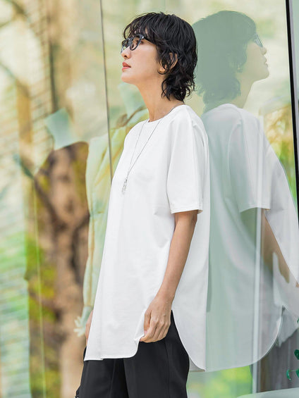 【WEB限定/大きいサイズ】”細身パンツも怖くない”Tシャツチュニック