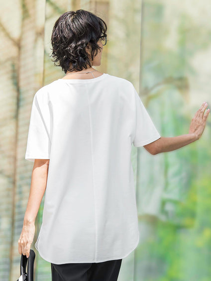 【WEB限定/大きいサイズ】”細身パンツも怖くない”Tシャツチュニック