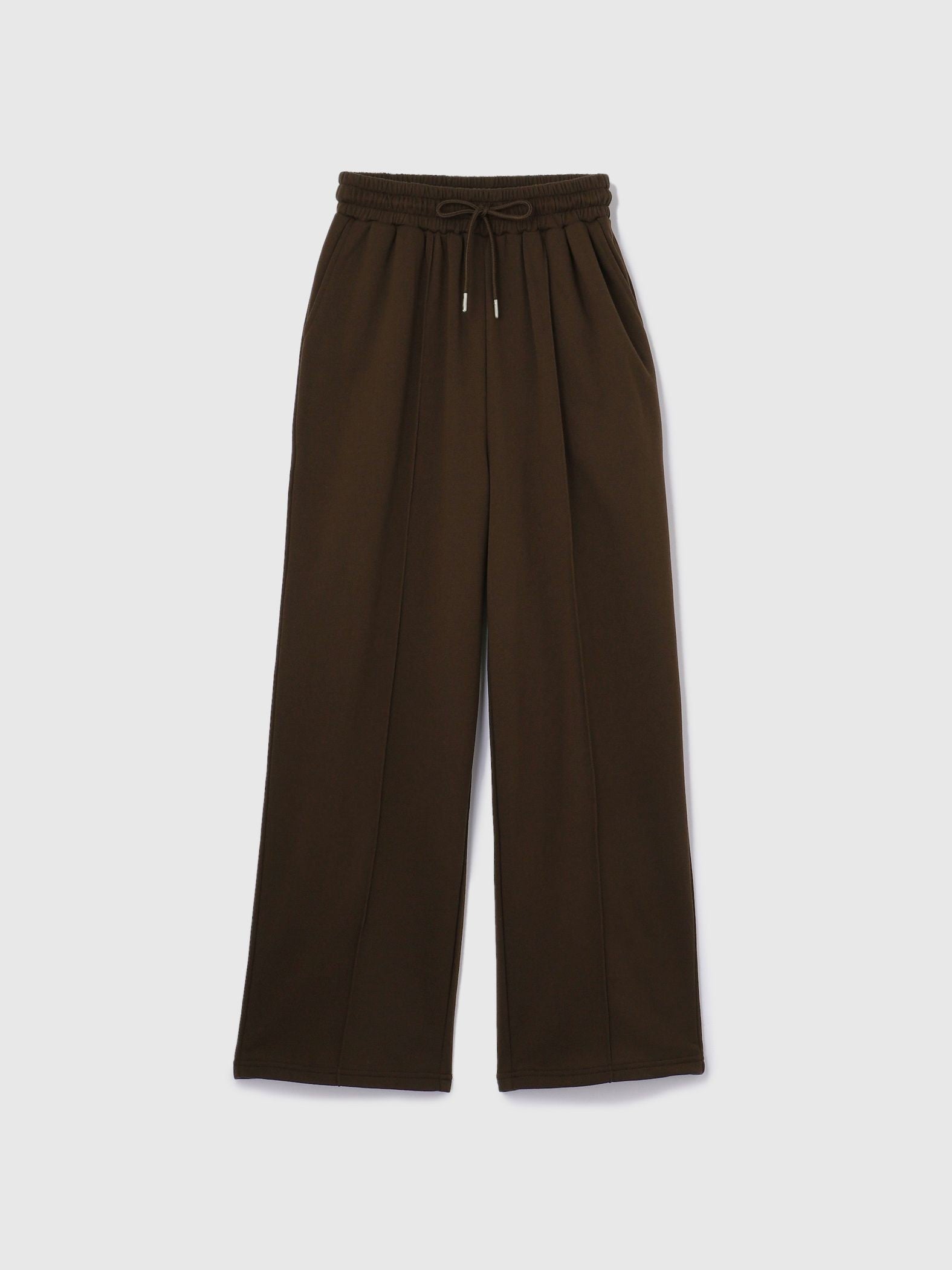 ミニ裏毛ピンタックワイドパンツ≪手洗い可能≫