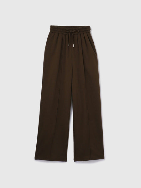 ミニ裏毛ピンタックワイドパンツ≪手洗い可能≫