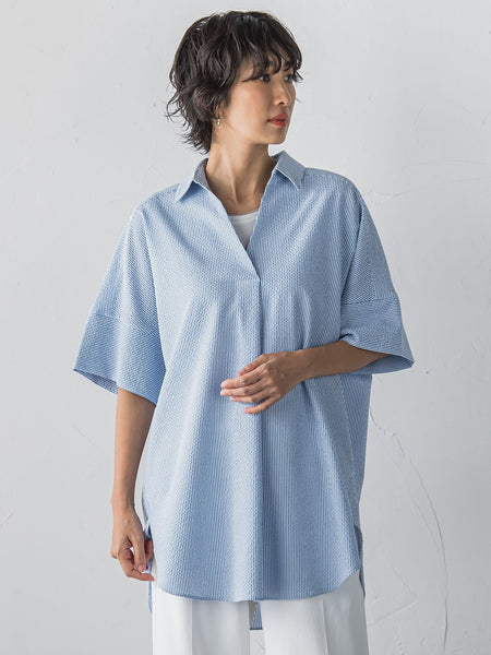 【WEB限定/追加生産】”着るだけでサマになる”頼れるスキッパーチュニック