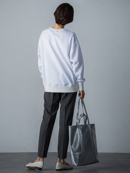 【WEB限定】きれいめ裏毛プルオーバー≪洗える/Lサイズあり≫
