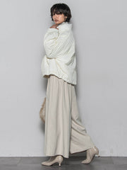 【WEB限定】中綿ボリュームショートブルゾン≪手洗い可能≫