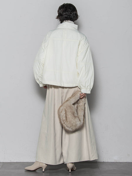 【WEB限定】中綿ボリュームショートブルゾン≪手洗い可能≫