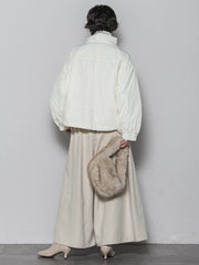 【WEB限定】中綿ボリュームショートブルゾン≪手洗い可能≫