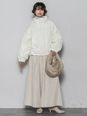 【WEB限定】中綿ボリュームショートブルゾン≪手洗い可能≫