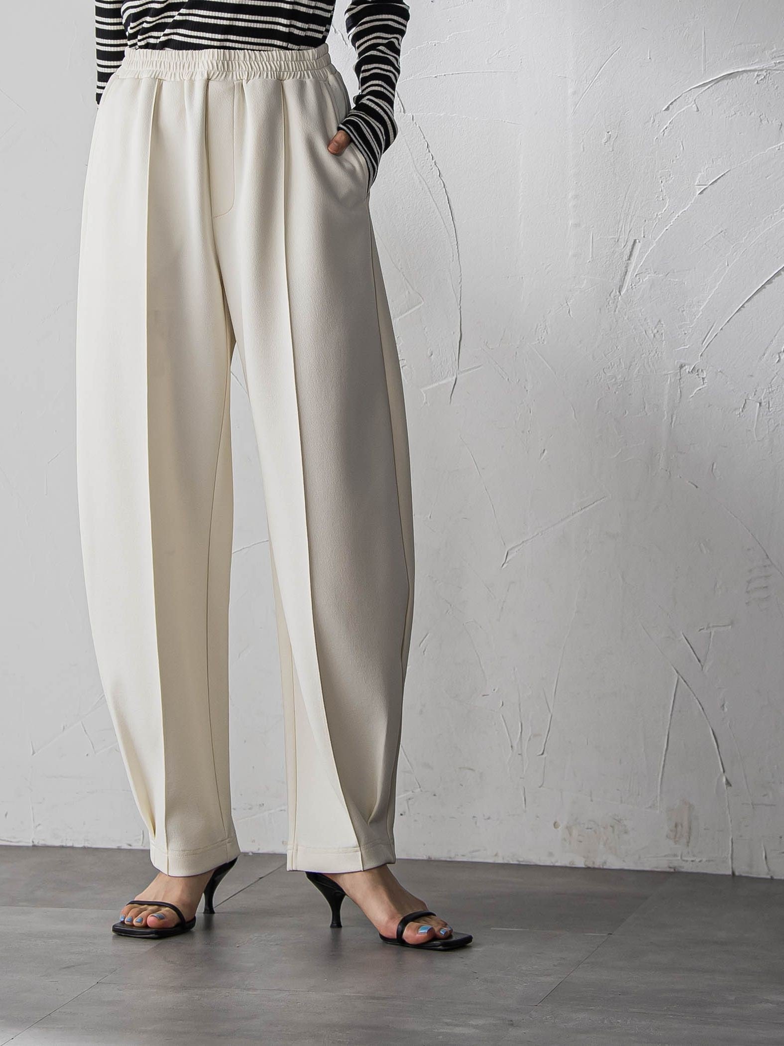 【えらべるSETUP】叶えるイージーカーブパンツ≪手洗い可能≫