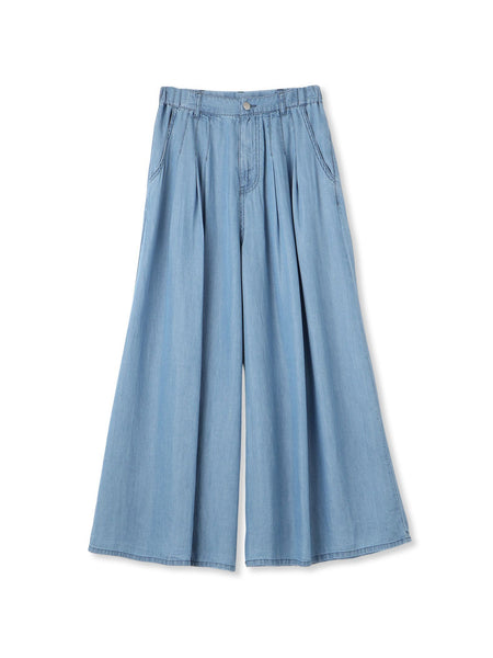 バイオシルクタックワイドパンツ≪セットアップ対応/洗濯機で洗える≫