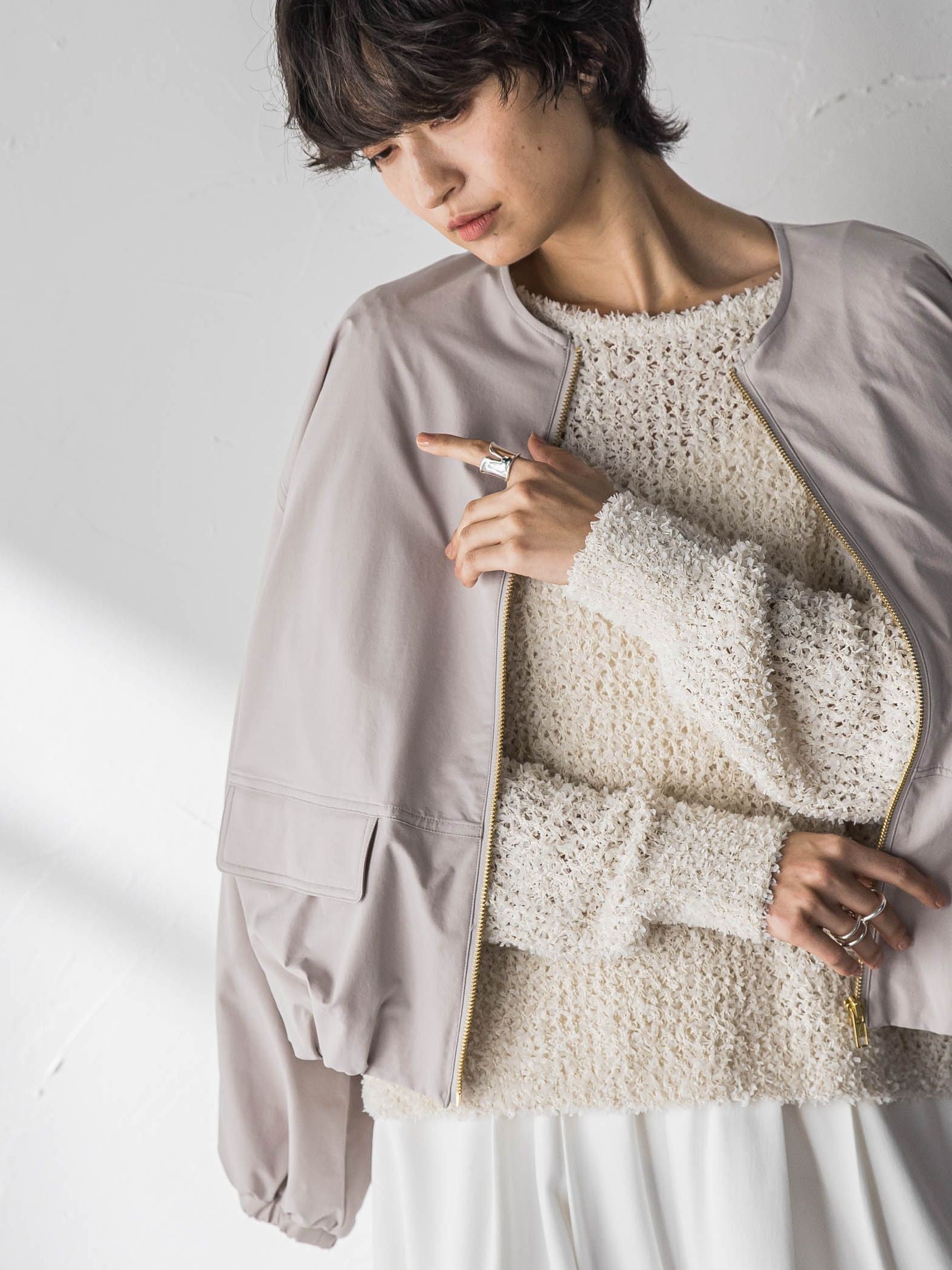 撥水バルーンブルゾン