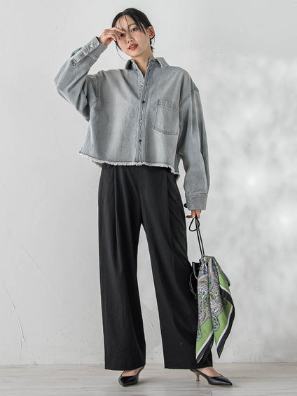 ワイドポケットタックパンツ