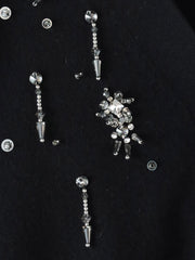 Vネックビジューカーディガン≪手洗い可能≫