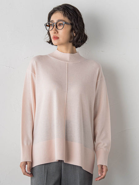 ファインウールハイネックニット