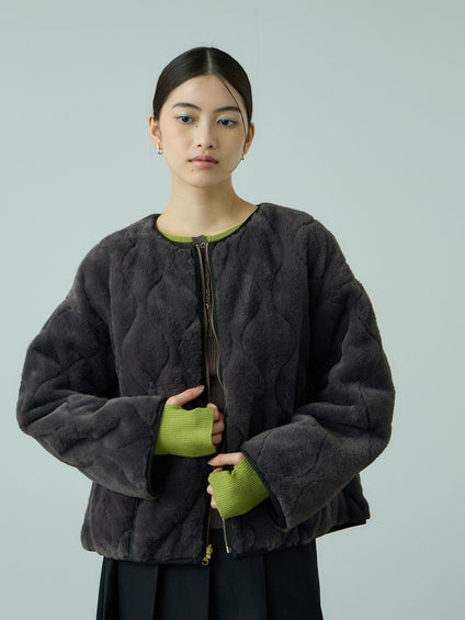 ひょうたんキルトリバーシブルZIPジャケット