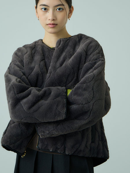 ひょうたんキルトリバーシブルZIPジャケット