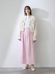 ダブルインタックプルオンワイドパンツ