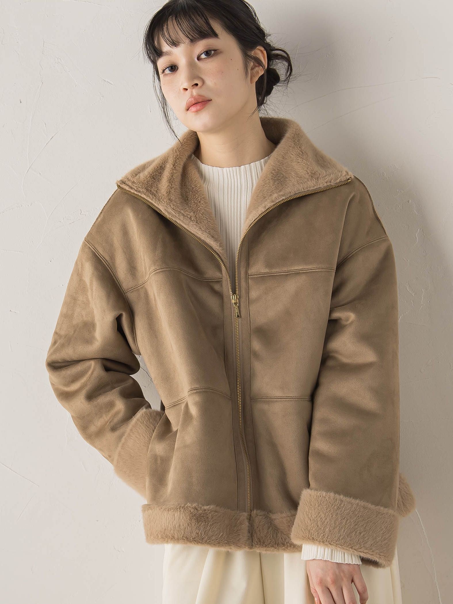 【WEB限定】フェイクムートンファーコート