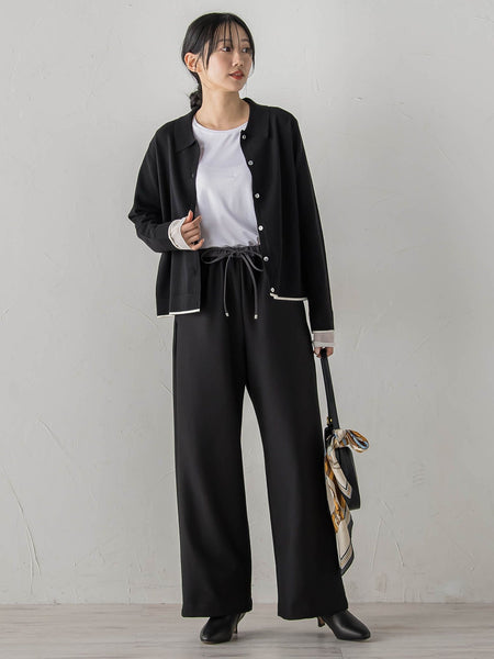 スーパーストレッチステンカーディガン≪洗濯機で洗える≫