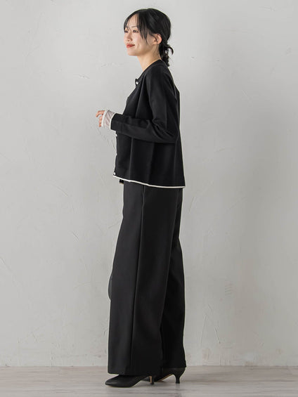 スーパーストレッチステンカーディガン≪洗濯機で洗える≫