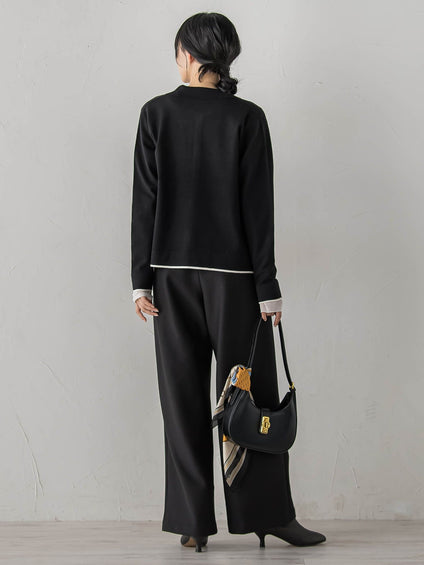 スーパーストレッチステンカーディガン≪洗濯機で洗える≫