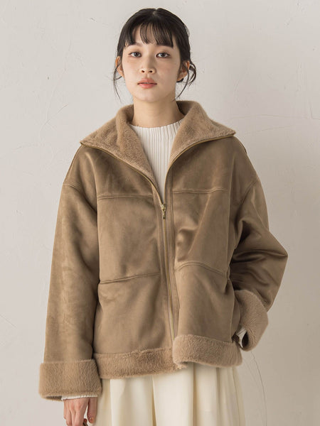 【WEB限定】フェイクムートンファーコート