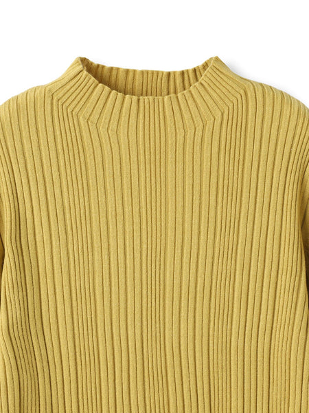 袖ボタンランダムリブニット≪手洗い可能≫